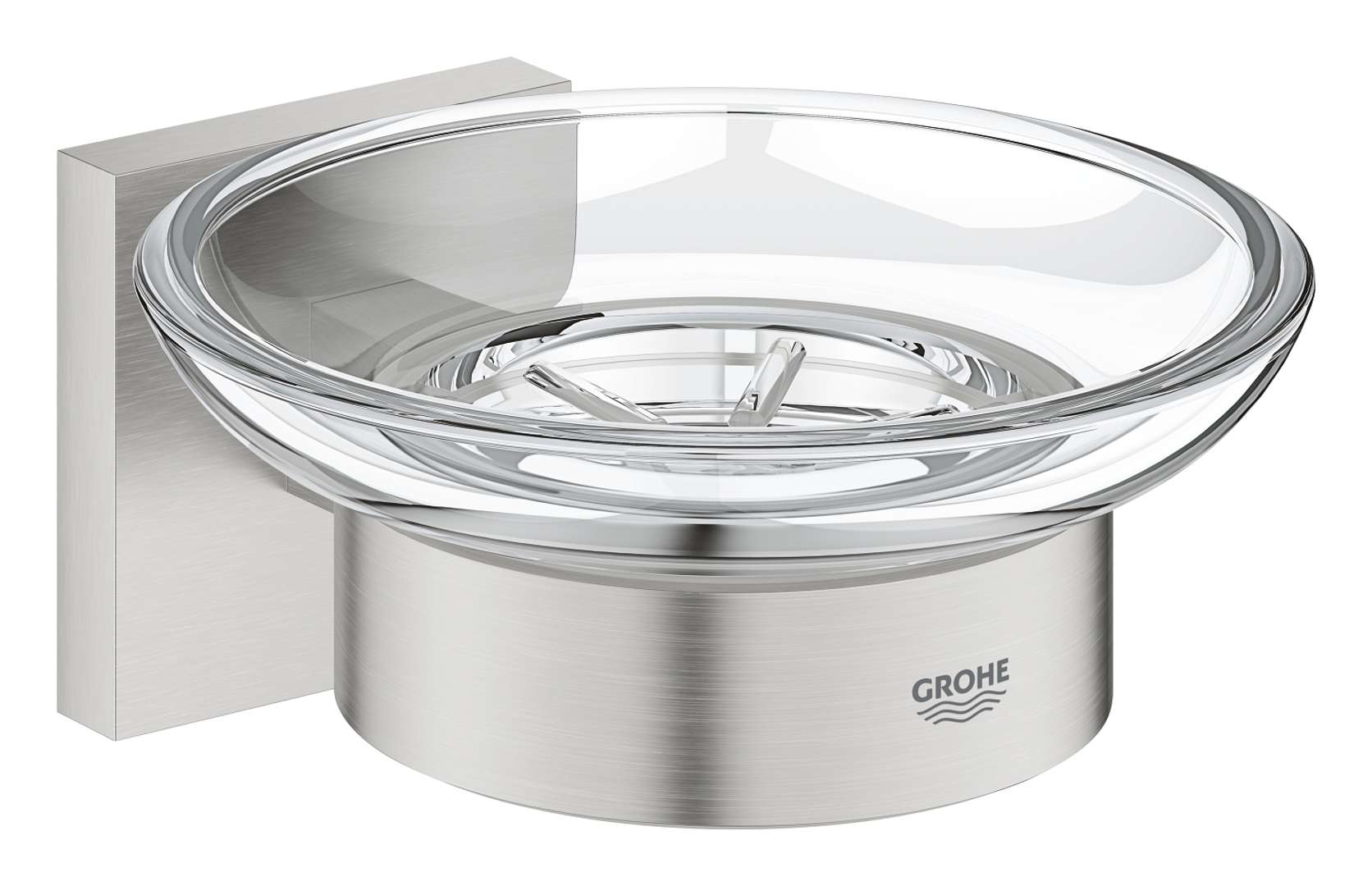 Grohe QuickFix Start Cube - Mydelniczka z uchwytem, szkło/Supersteel 41096DC0