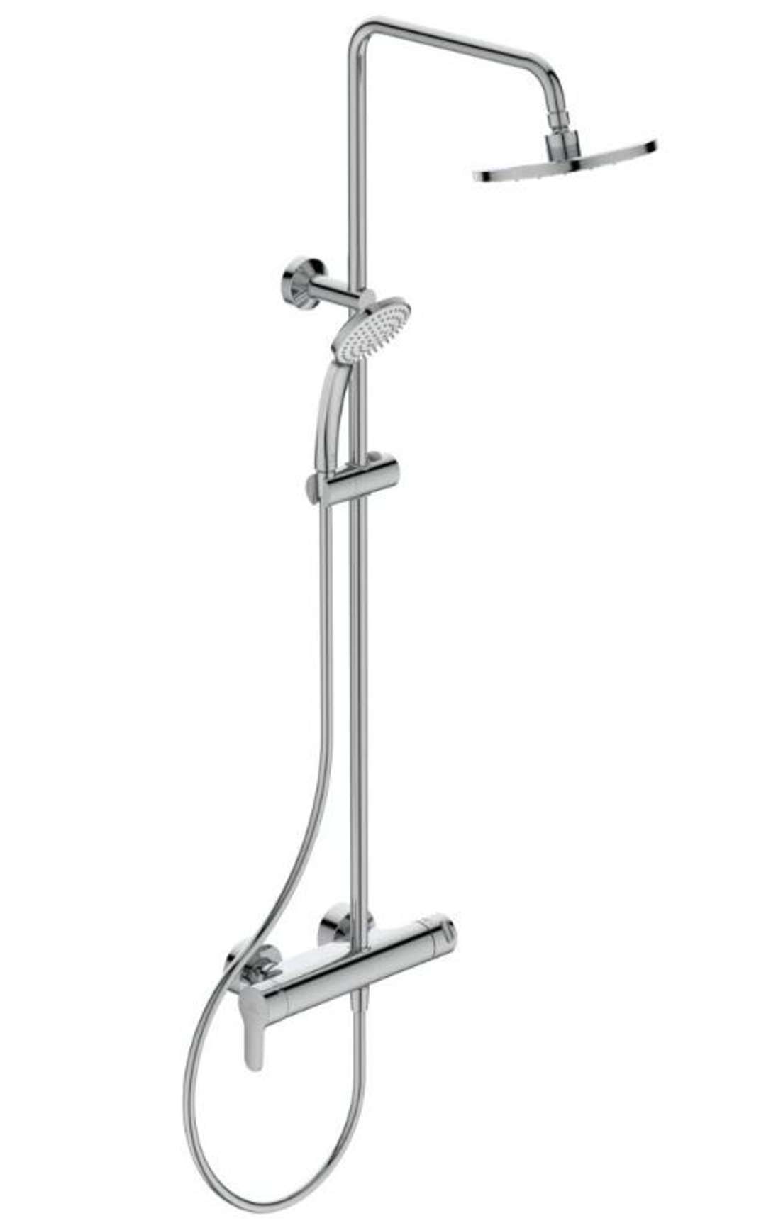 Ideal Standard Cerafine O - Zestaw prysznicowy z kranem, średnica 20 cm, 1 strumień, chrom BC750AA