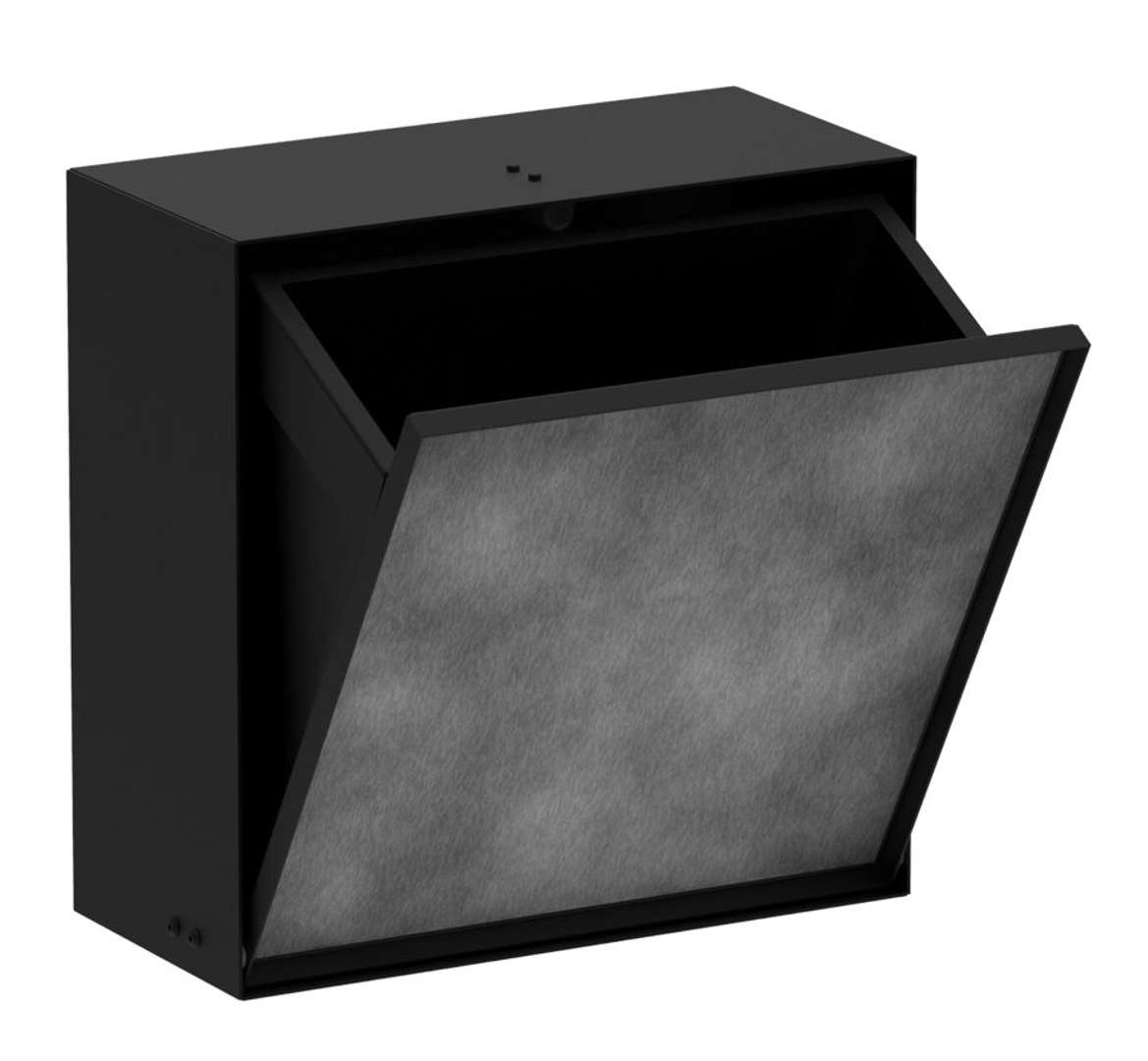 Hansgrohe XtraStoris Rock - Podtynkowy kosz na śmieci 6 l, czarny mat 56090670