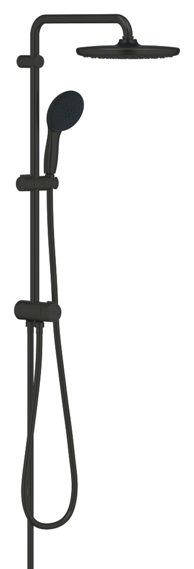 Grohe Vitalio Start - Zestaw prysznicowy bez baterii, średnica 25 cm, 2 strumienie, czarny mat 266802431