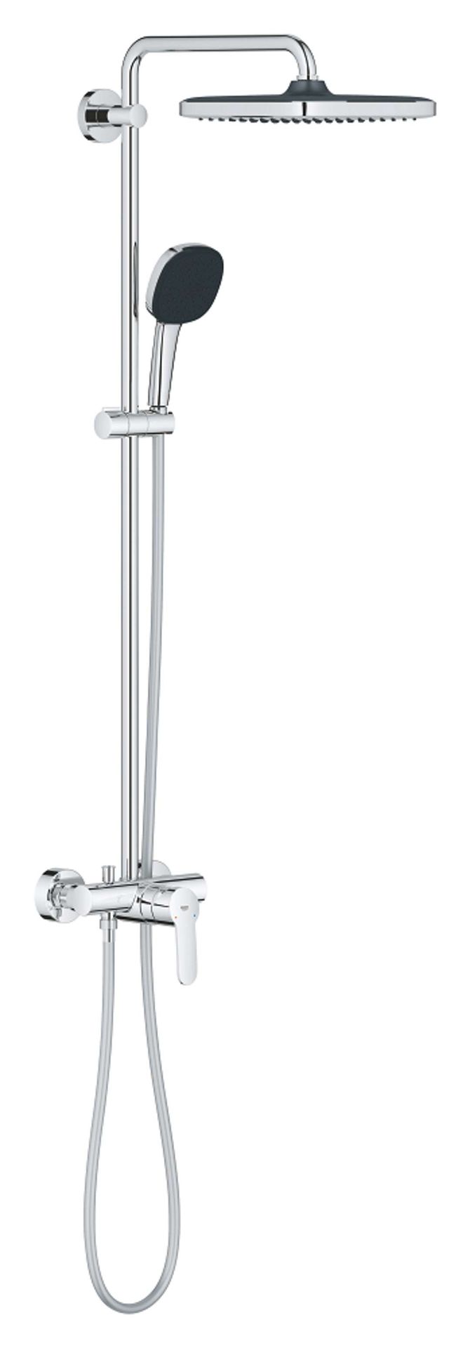 Grohe Vitalio Comfort - Zestaw prysznicowy z baterią, 25x25 cm, 2 strumienie, chrom 26985001