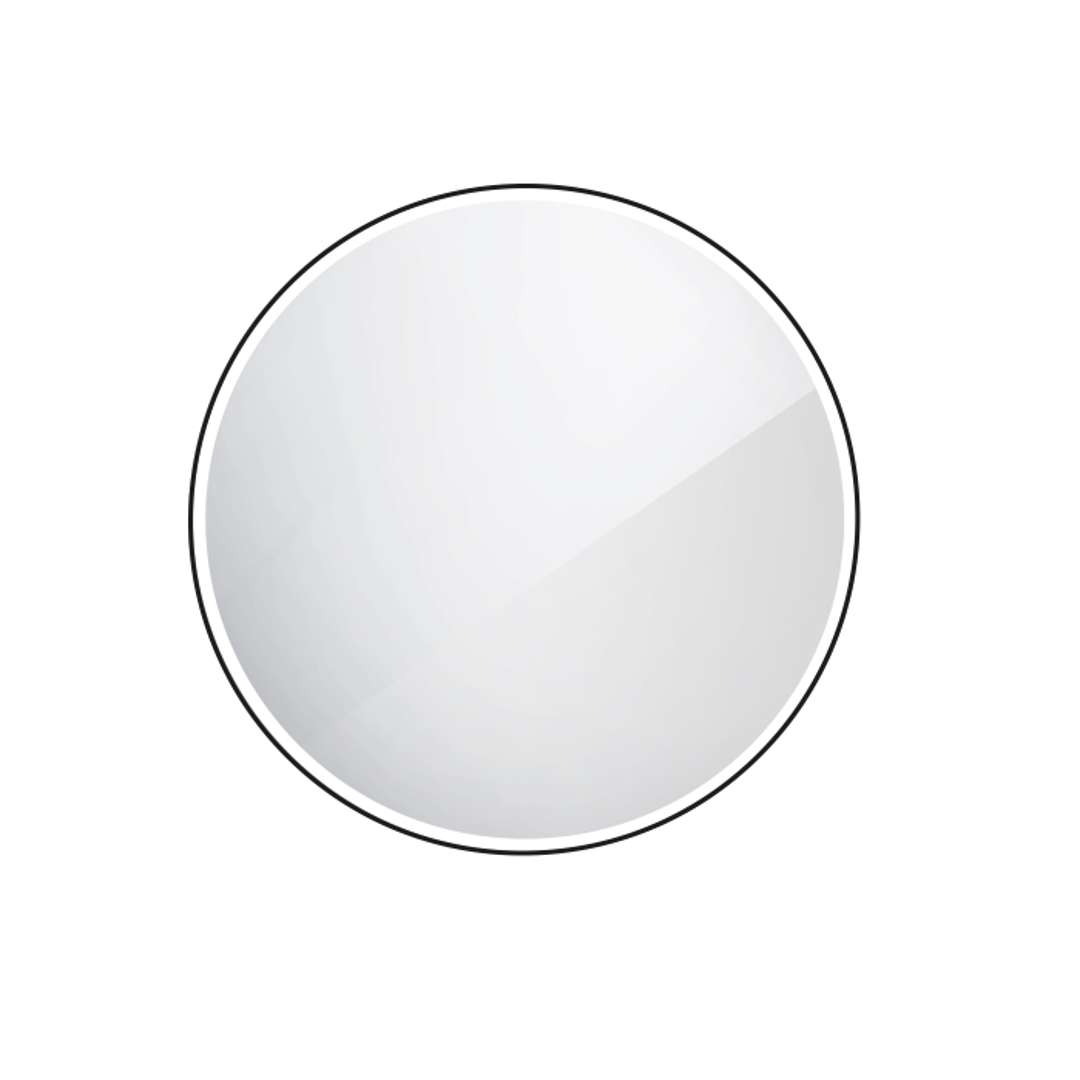 Nimco Lustra - Lustro z oświetleniem LED, średnica 80 cm, czarny mat ZPC 28002R-90
