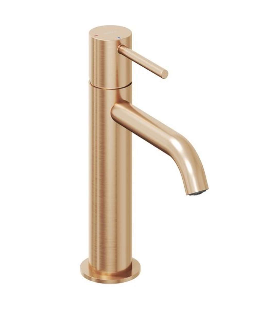 Ravak Espirit - Bateria umywalkowa, BeCool, szczotkowane różowe złoto X070398