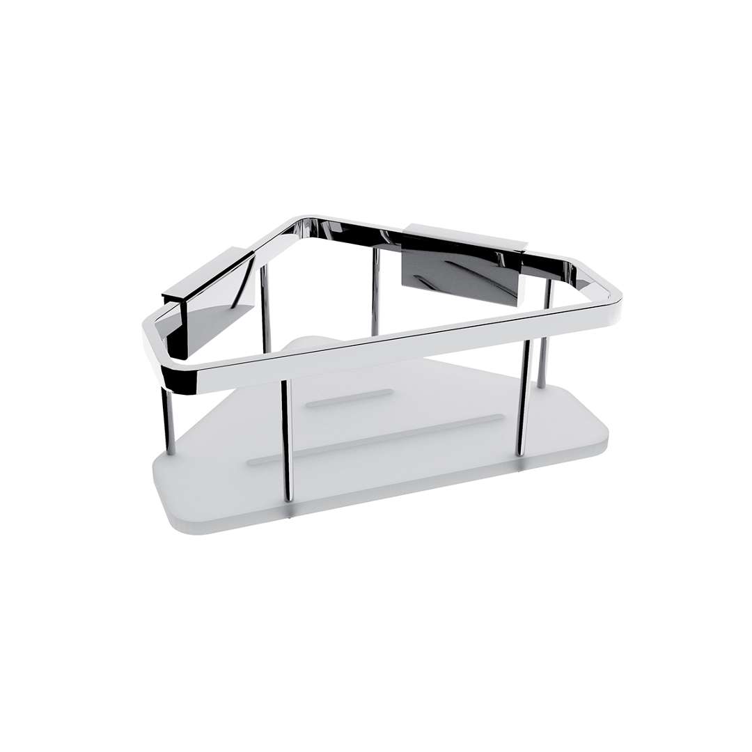 Nimco Kibo - Półka dł. 23 cm, pleksi/chrom Ki 14003-B-26