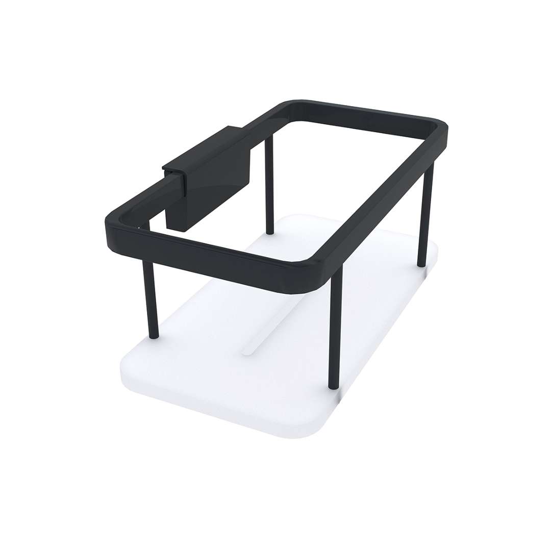 Nimco Kibo - Półka dł. 20 cm, pleksi/czarny Ki-14015-B-90