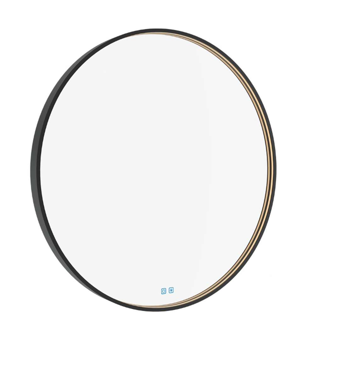 Nimco Lustra - Lustro z oświetleniem LED, średnica 100 cm, czujnik dotykowy, czarne ZPC 31004RVX-90