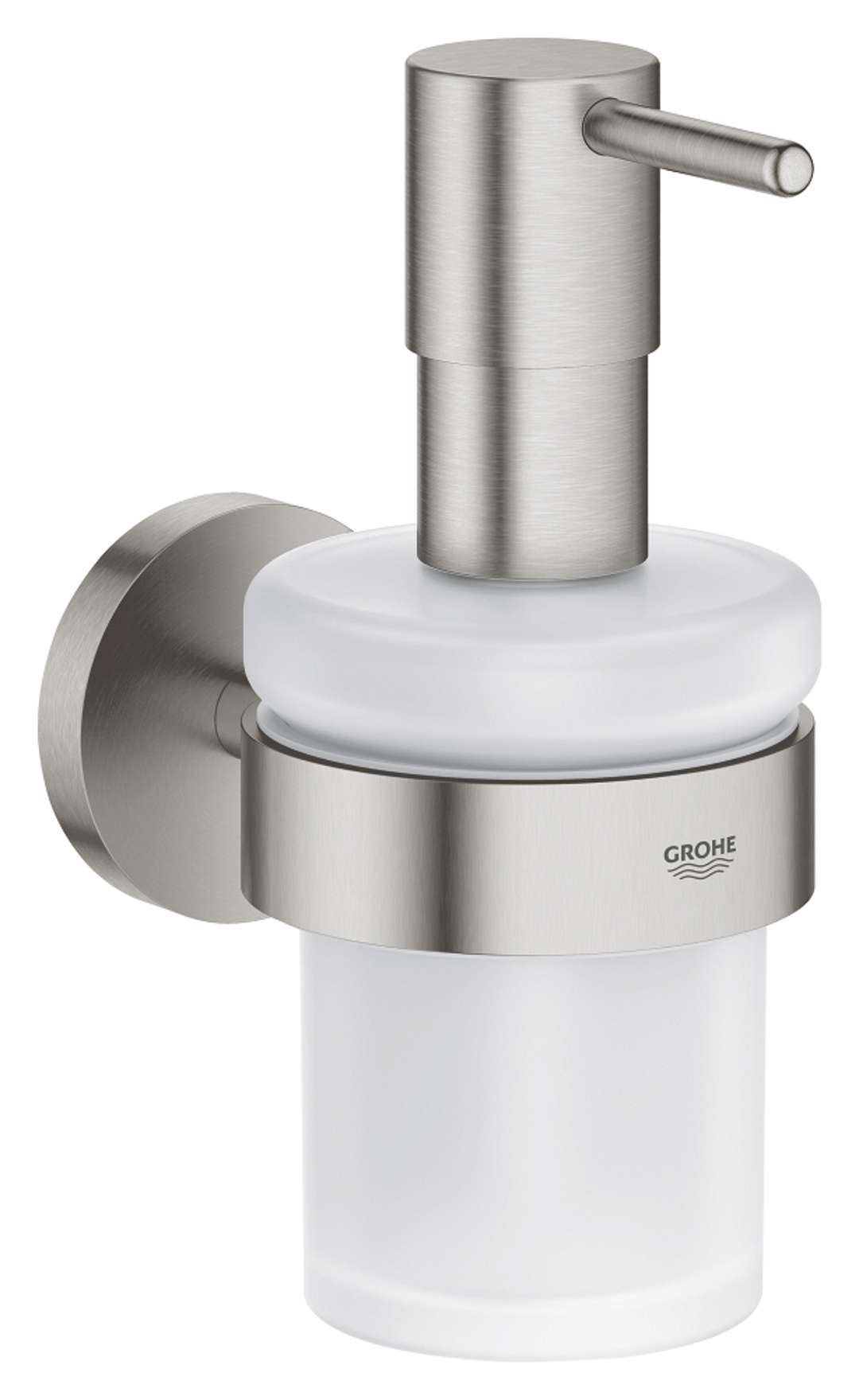 Grohe QuickFix Start - Dozownik do mydła z uchwytem, szkło/Supersteel 41195DC0