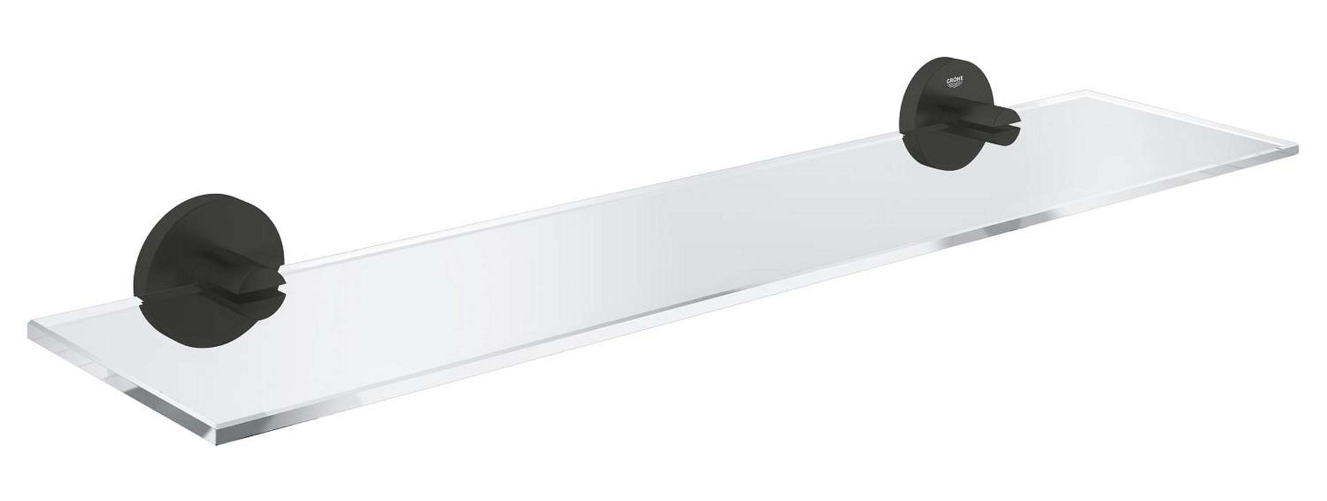 Grohe QuickFix Start - Półka, długość 53 cm, szkło/czarny mat 412022430