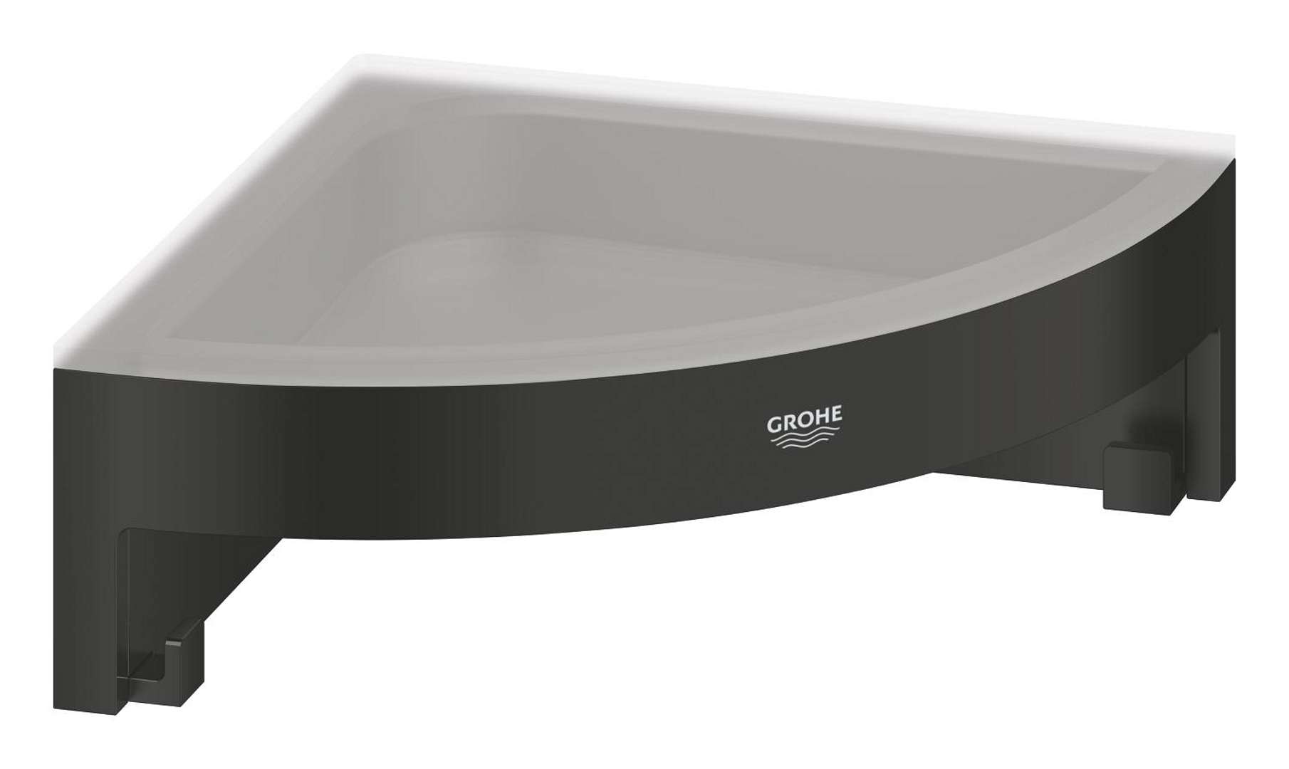 Grohe QuickFix Start Cube - Półka narożna, czarny mat 411062430