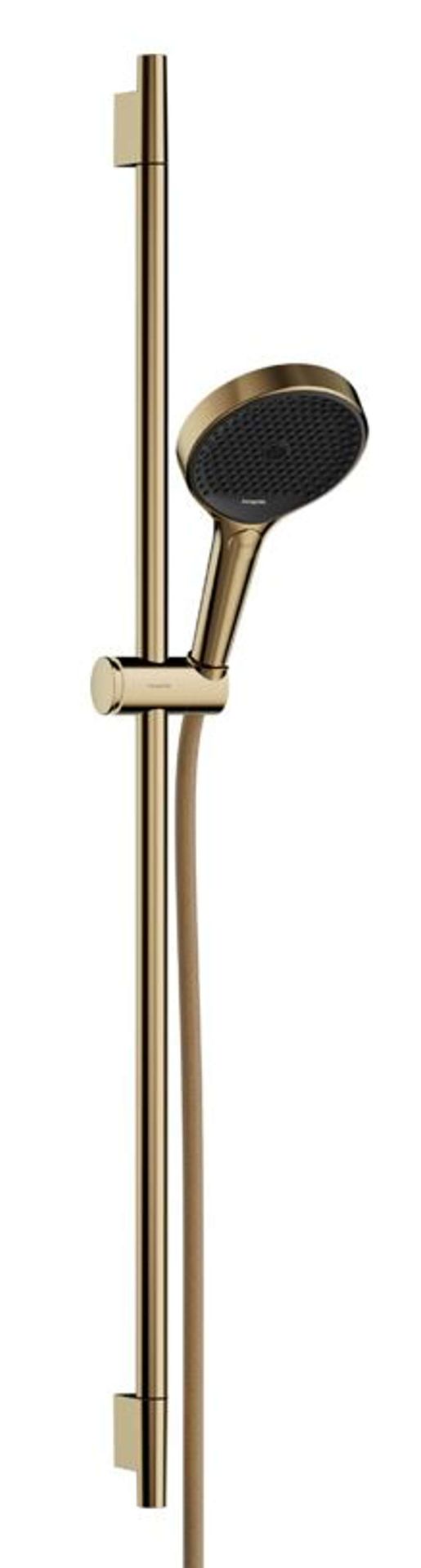 Hansgrohe Rainfinity - Zestaw głowica prysznicowa, drążek i wąż, 3 dysze, EcoSmart, złoty 28744990