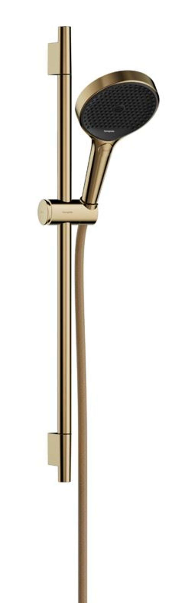 Hansgrohe Rainfinity - Zestaw głowicy prysznicowej, drążka i węża, 3 dysze, kolor złoty 28745990