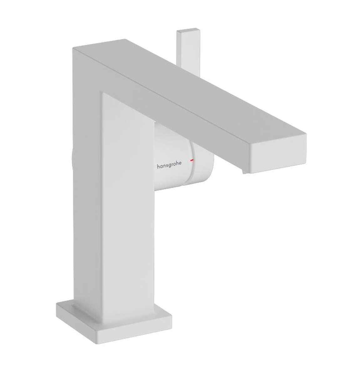 Hansgrohe Tecturis E - Bateria umywalkowa z kompletem odpływowym Push-Open, CoolStart, EcoSmart, biały mat 73024700