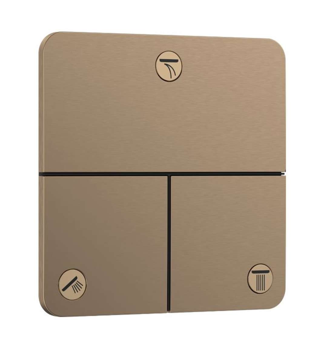 Hansgrohe ShowerSelect Comfort - Zawór do 3 odbiorników, podtynkowy, brąz szczotkowany 15587140