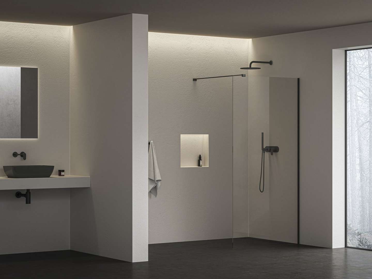 Ravak Walk-In - Ściana prysznicowa Walk-In, 120x200 cm, czarny/szkło przezroczyste GW9WG0300Z1C