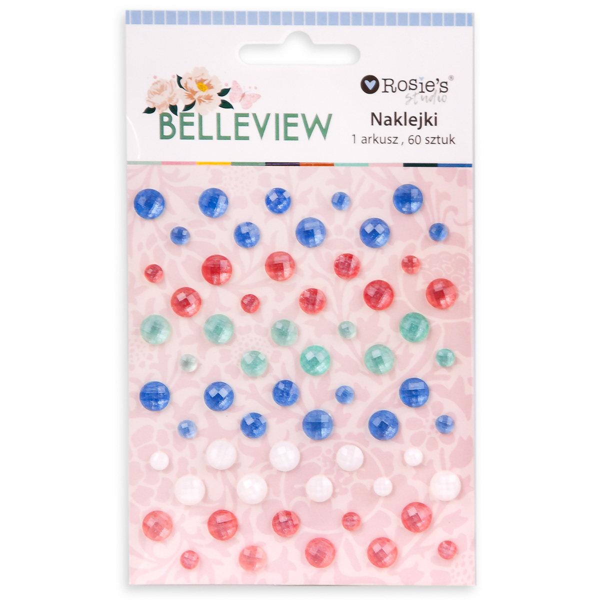 Naklejki kryształki 60szt Belleview
