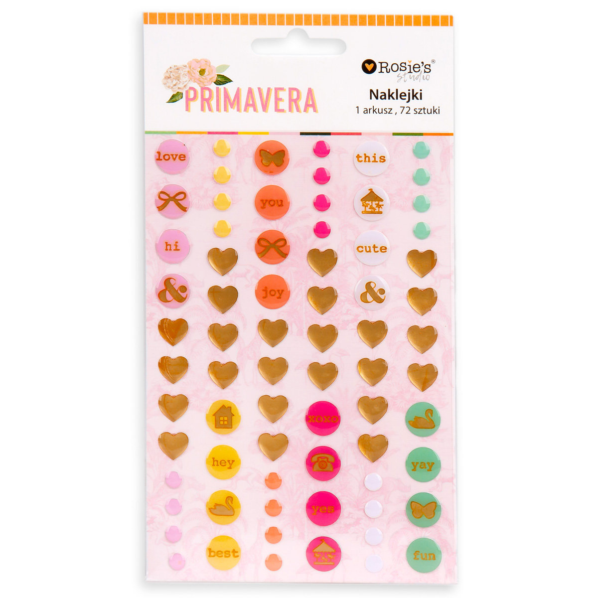 Naklejki epoxydowe 72szt Primavera