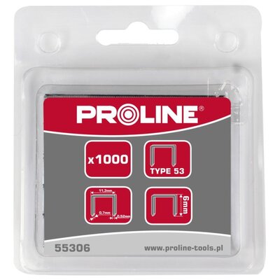 PROLINE Zszywki typ A/53 6 mm 11,3 x 0,7MM 1000 szt 55306