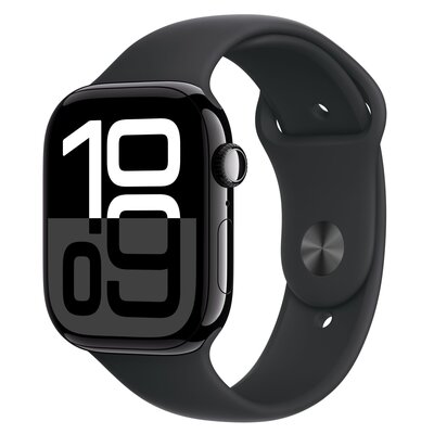 Apple Watch 10 GPS + Cellular 42mm z aluminium onyksu pasek sportowy M/L Czarny