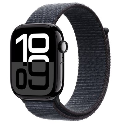 Apple Watch 10 GPS + Cellular 42mm z aluminium onyksu opaską sportową Czarny