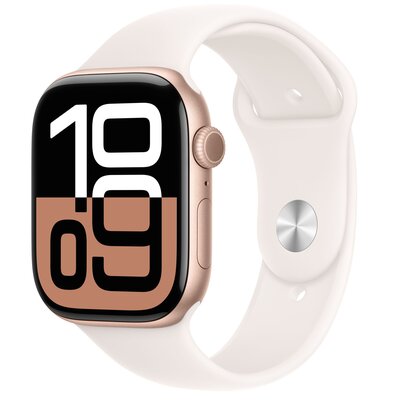 Apple Watch 10 GPS + Cellular 42mm z aluminium różowego złota pasek sportowy S/M Różowy