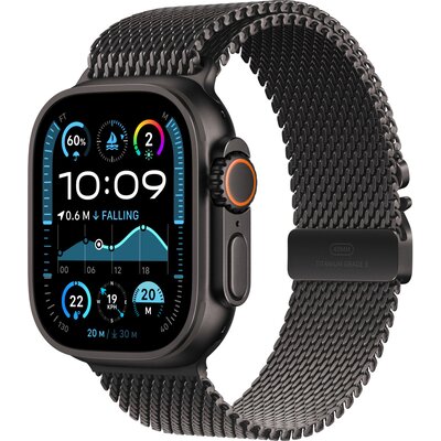 Apple Watch Ultra 2 GPS + Cellular 49mm Tytan czarny bransoleta mediolańska L Czarny