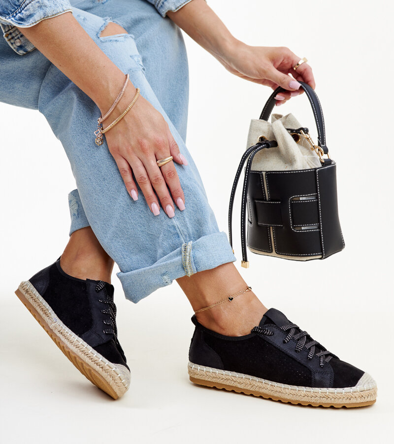 Czarne espadryle sportowe Naila-37