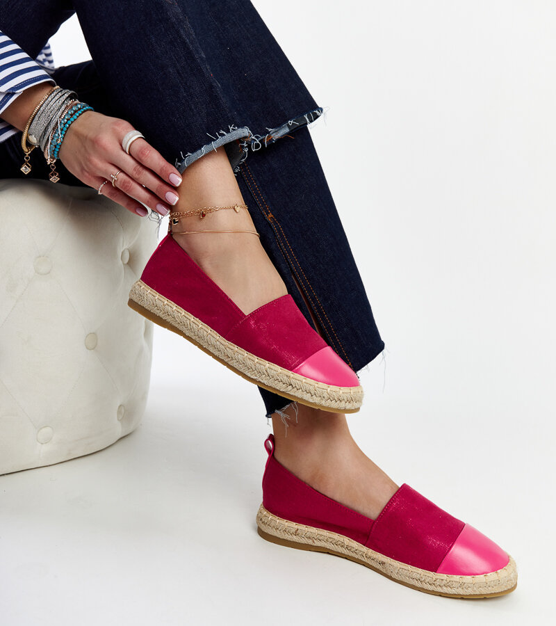 Różowe espadryle Carugo -36