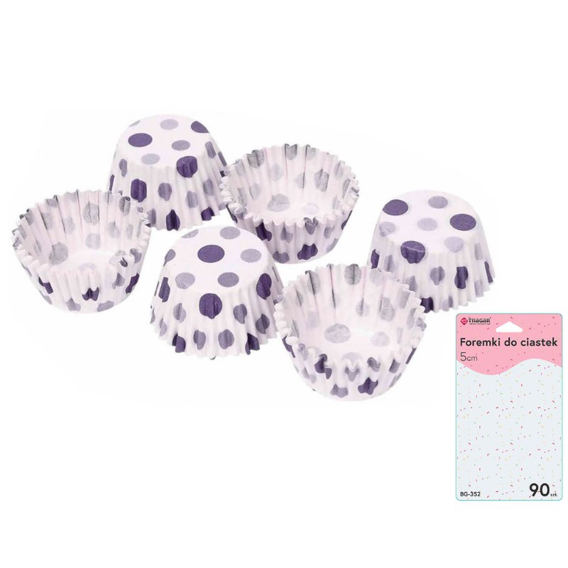Tragar Papierowe Foremki do Ciastek 5 cm 90 Sztuk