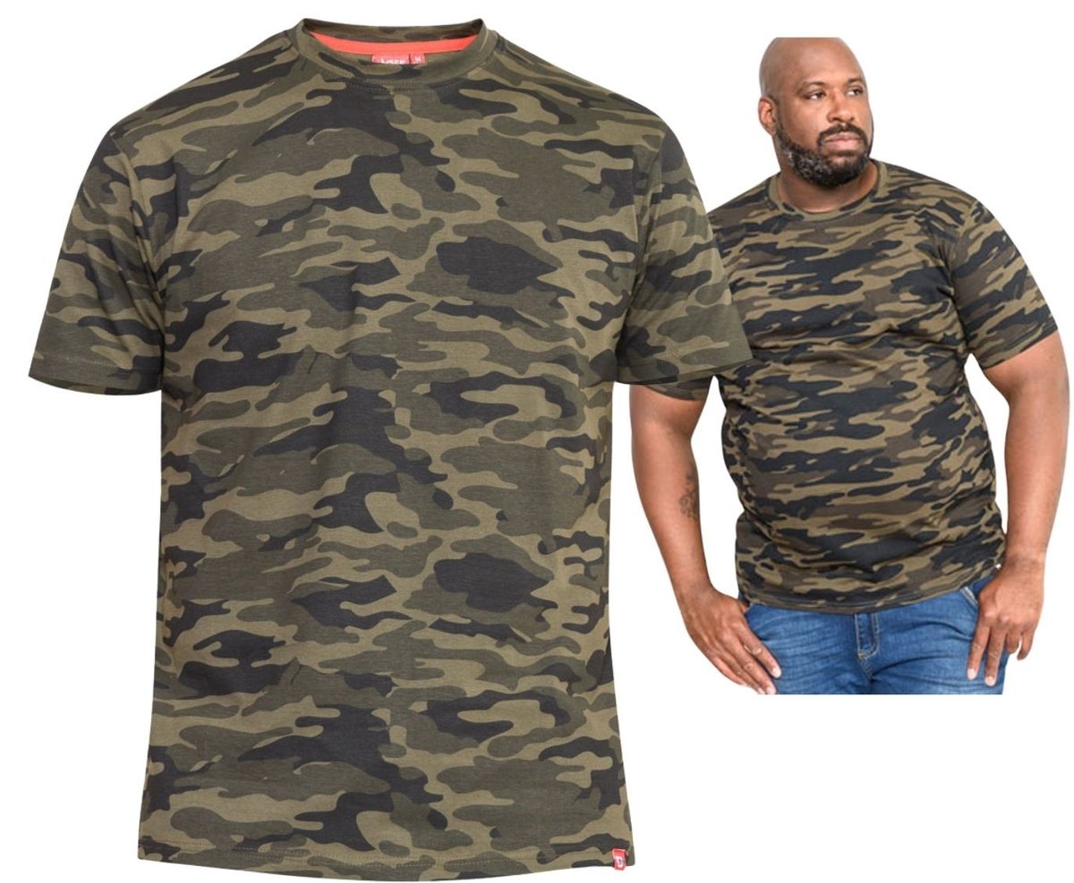 DUŻE ROZMIARY T-shirt Gaston moro zielony DUKE D555 4XL obw. 156cm