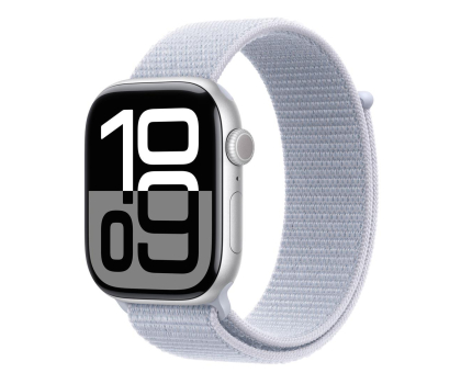 Apple Watch 10 GPS + Cellular 46mm z aluminium srebrne z opaską Błękitny Obłok