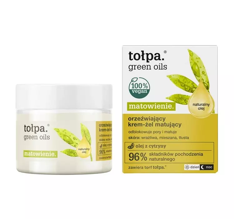 Tołpa green oils, matowienie Orzeźwiający krem- żel matujący 50ml