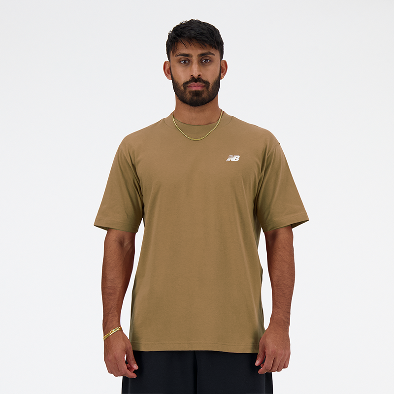 Koszulka męska New Balance MT41509GIN  brązowa