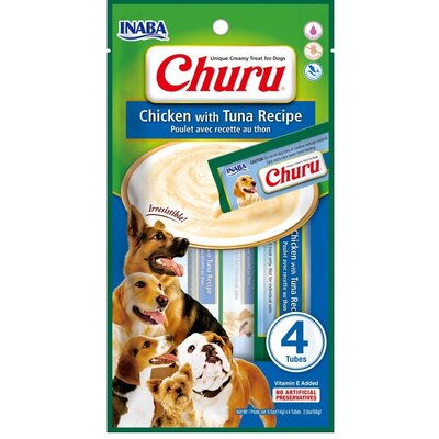 Przysmak CHURU 4P Kurczak&Tuńczyk dla psa 4x14g