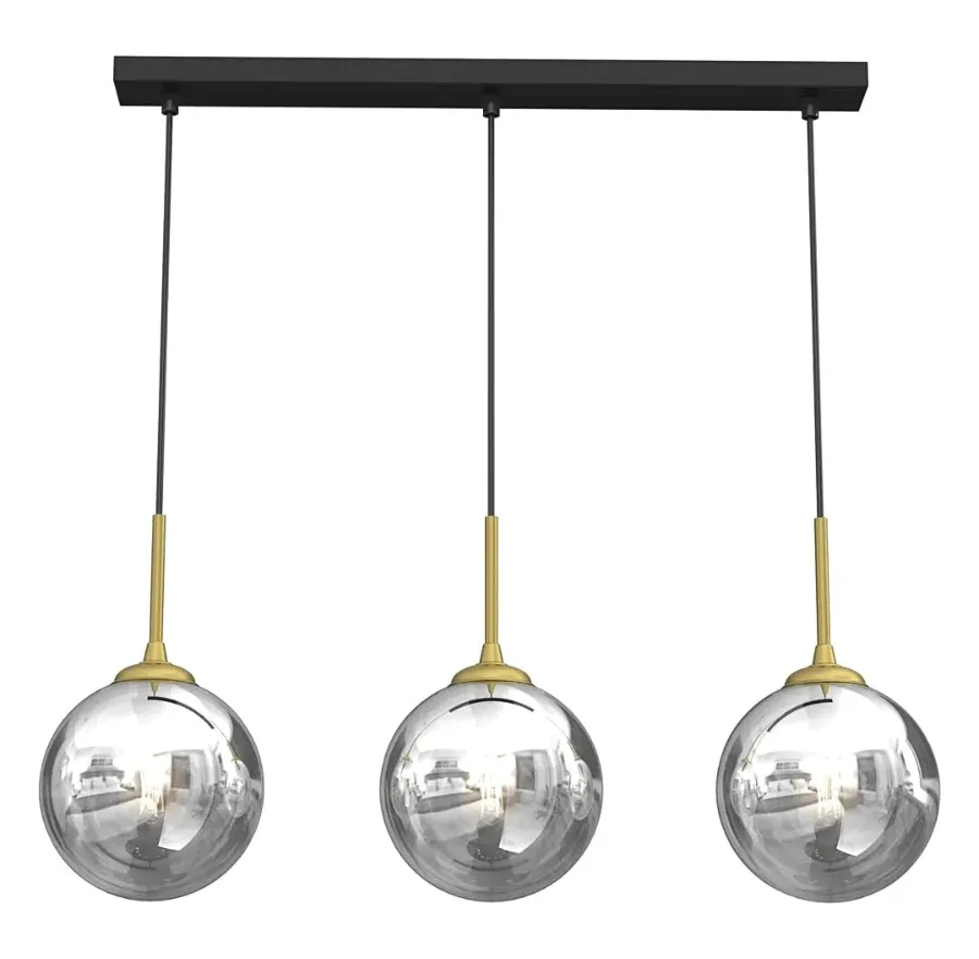 Potrójna lampa wisząca ze szklanymi kloszami - K558 L8-F21