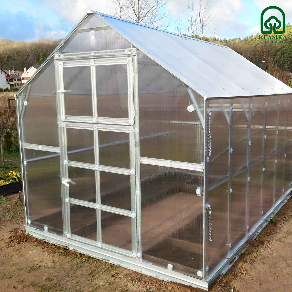 Szklarnia KLASIKA HOUSE 2,35x2,12 m poliwęglan 6mm fundament 5m2