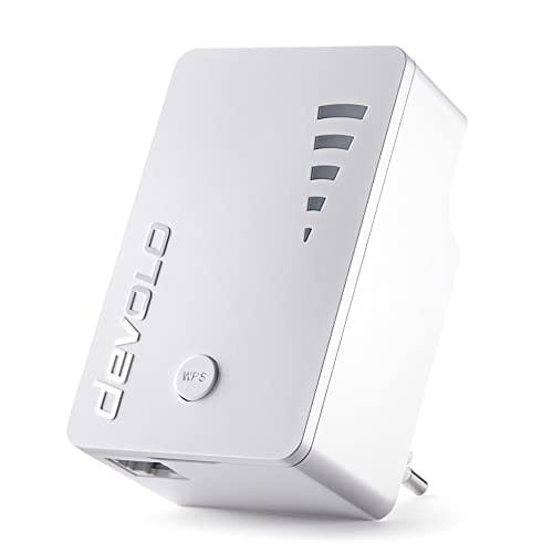 Devolo 9789 Sieciowy Repeater Sygnału Sieci Bezprzewodowej 1200 Mbit/S Biały - Wifi Extender Z Funkcją Dwuzakresową, Gigabit Ethernet Lan I Wyświetl..