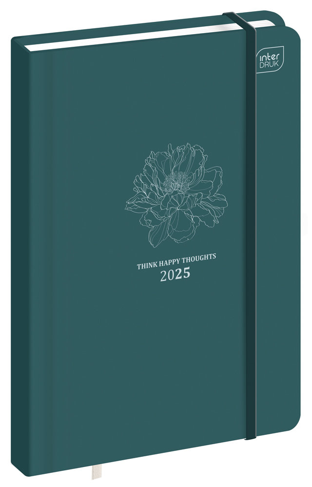 Interdruk, Kalendarz 2025 książkowy B6 192 Mat+UV Green