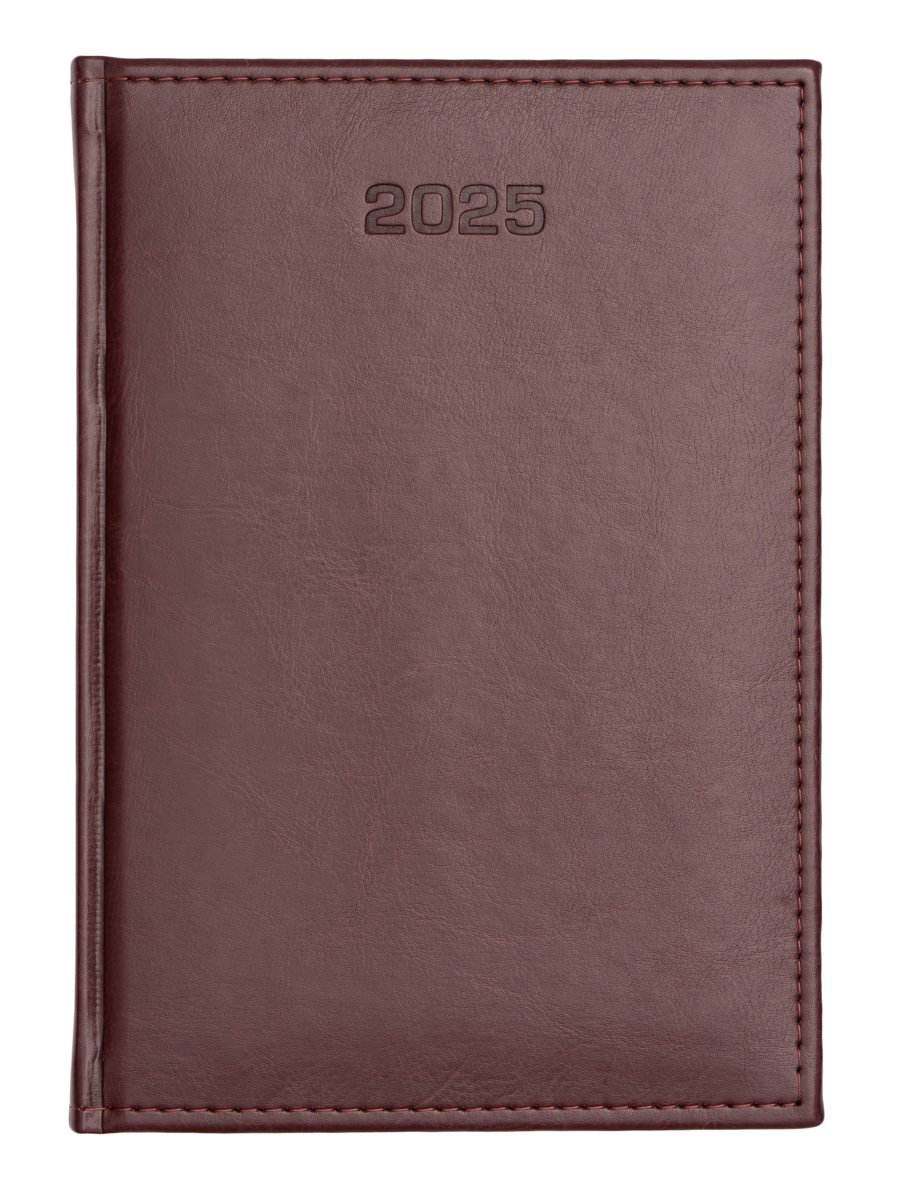 Kalendarz książkowy 2025 tygodniowy A5 Dazar BORDO