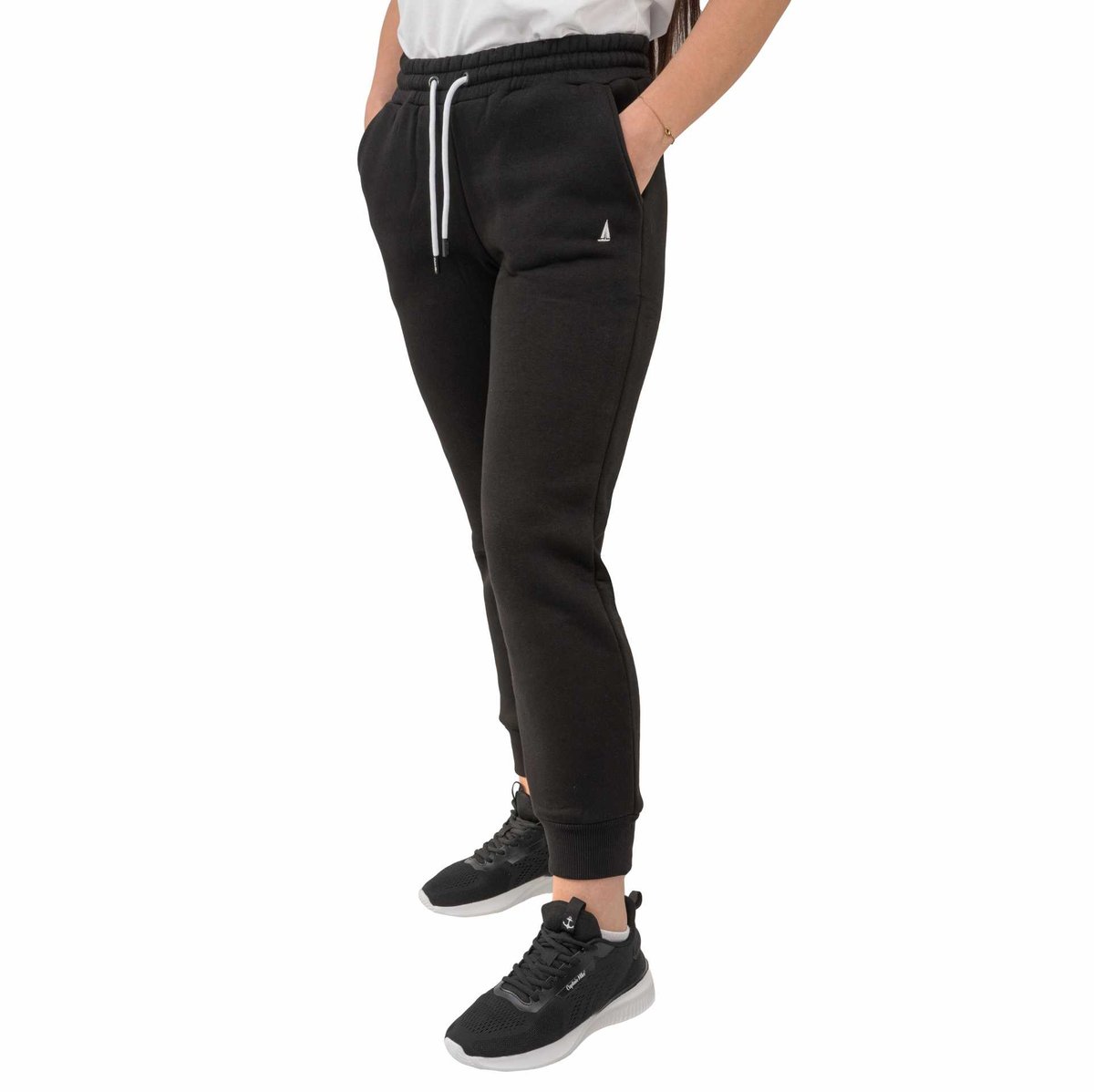 Spodnie dresowe damskie ocieplane wygodne czarne Captain Mike 3XL