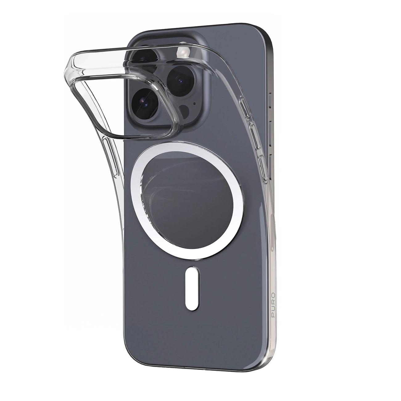 Etui silikonowe Puro 03 Mag MagSafe do iPhone 16 Pro - przezroczyste
