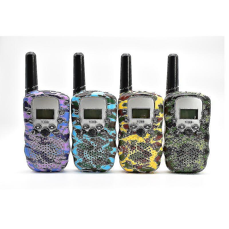 Dziecięce walkie talkie 4 Pack, 3 mile daleki zasięg z podświetlanymi latarkami LCD