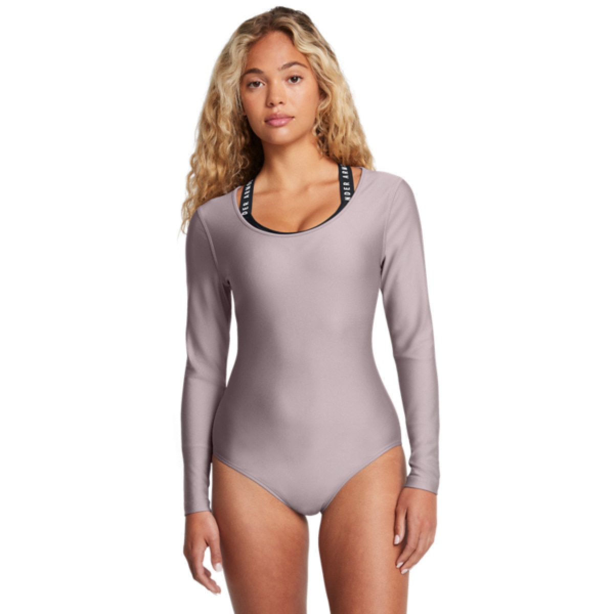 Damskie body treningowe Under Armour Vanish Leotard - beżowe - UNDER ARMOUR