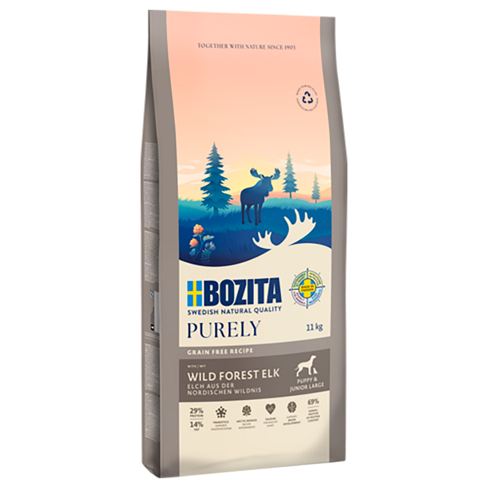 Bozita Dog Purely Puppy Large Grain Free, łoś - 11 kg