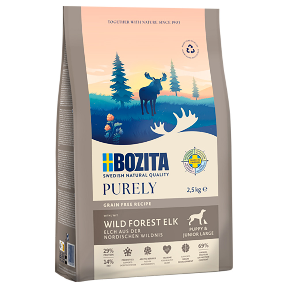 Bozita Dog Purely Puppy Large Grain Free, łoś - 2,5 kg