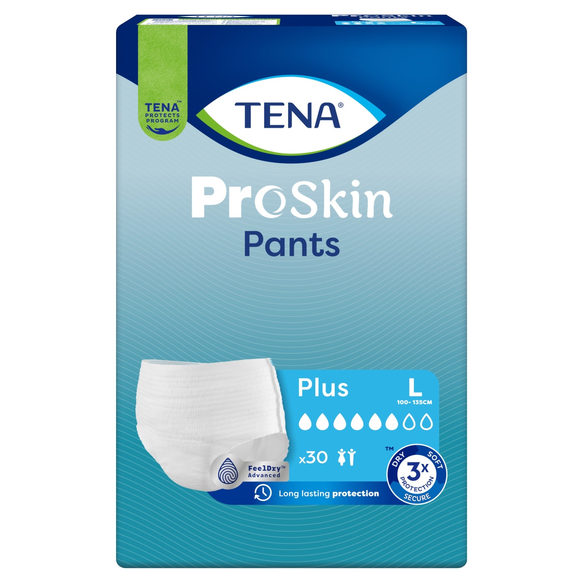 TENA ProSkin Pants Plus Majtki chłonne L 30 sztuk
