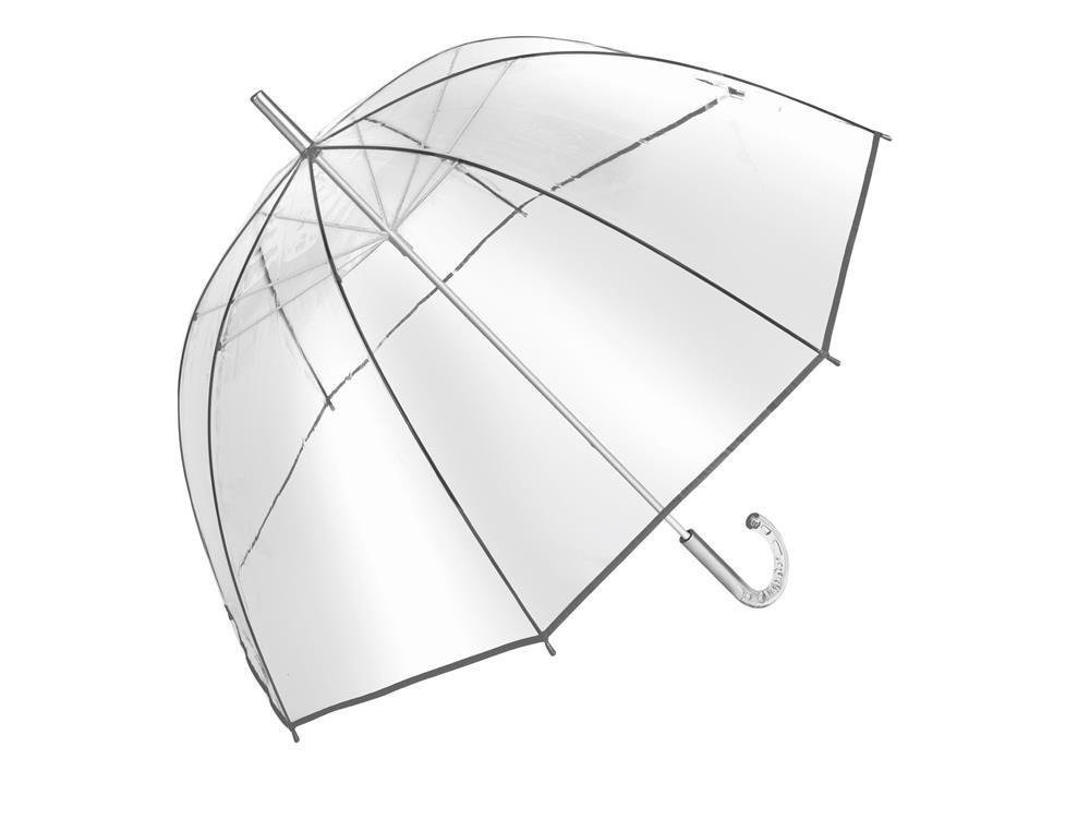 Parasol przeźroczysty w kształcie dzwonu KEMER, srebrny