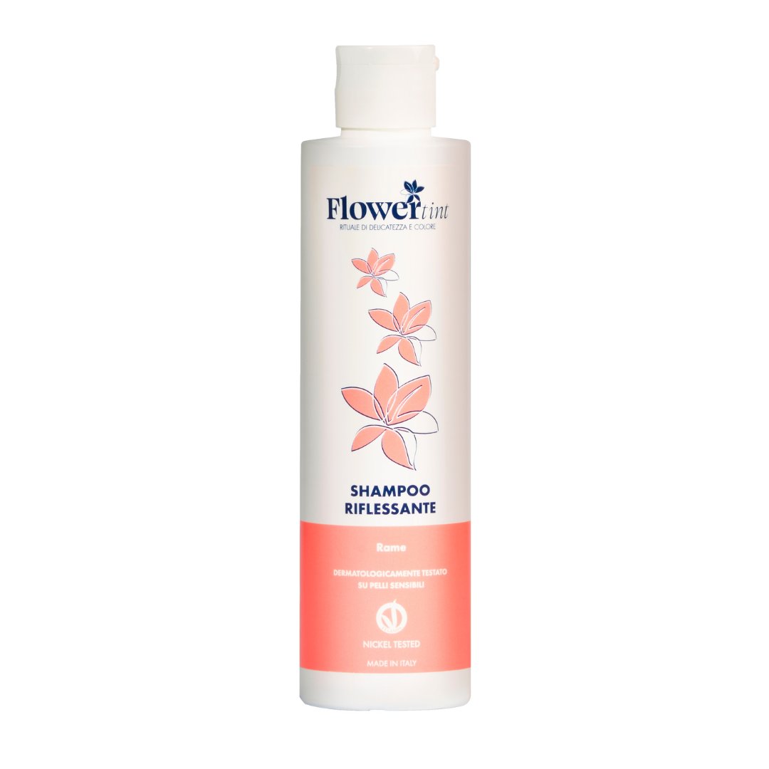 FlowerTint, Szampon koloryzujący do włosów ożywiający kolor, miedziany, 150ml