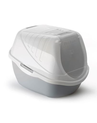 PET INN Toaleta Easy Cat kryta kuweta dla kota szara 54x40x40 cm