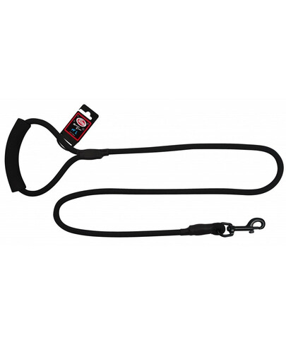 PET NOVA Smycz nylonowa z uchwytem sznur 120 cm / 1 cm czarna