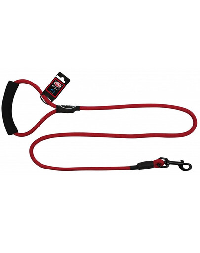 PET NOVA Smycz nylonowa z uchwytem sznur 120 cm / 1 cm czerwona